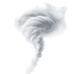 realistic a tornado swirl, white background
