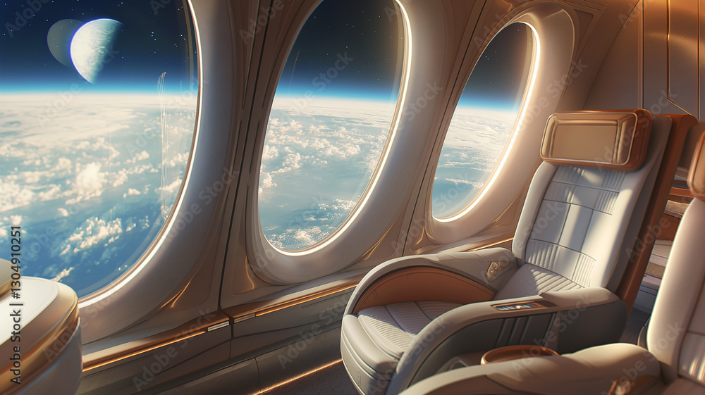 Aufkleber this enjoy breathtaking views of earth and space while traveling in a modern suborbital spaceplane.