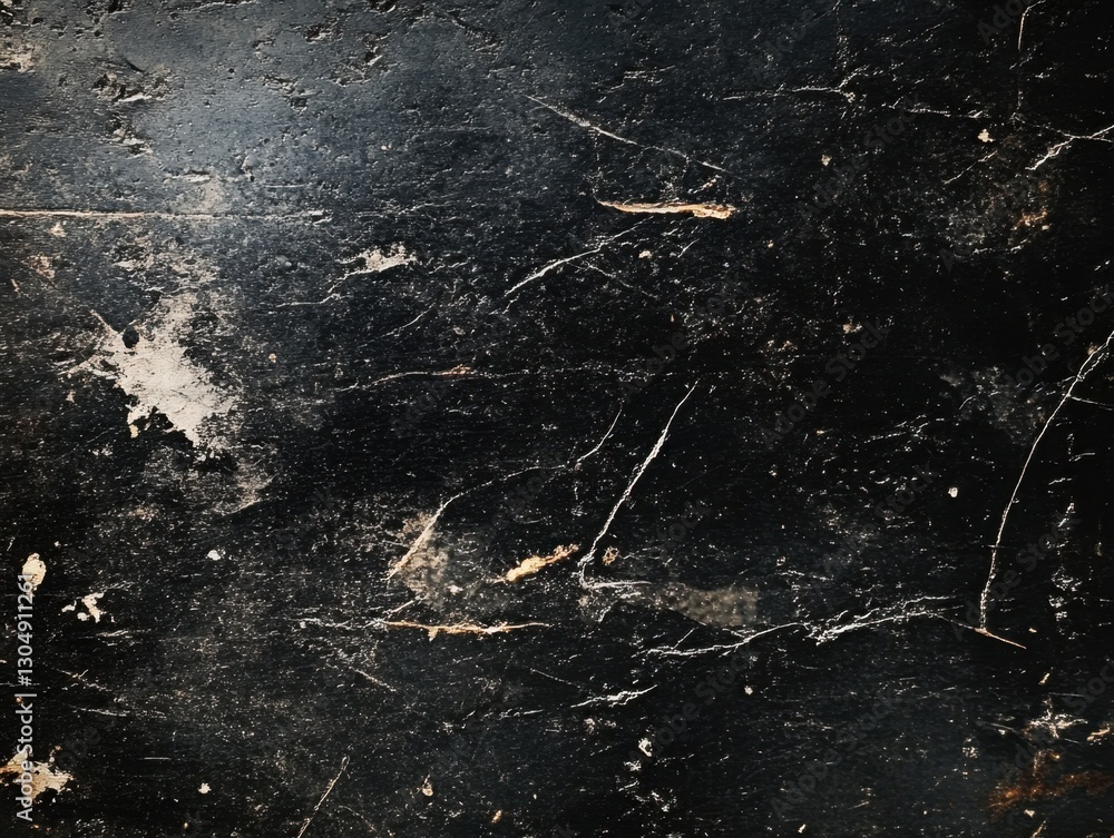 Poster striking black surface texture with weathered effect and intricate scratches creating a dramatic abs