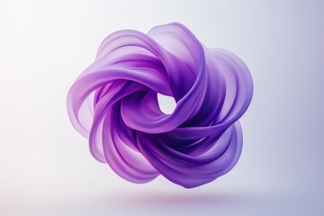 Swirling purple fabric creates mesmerizing patterns in an artistic display of motion and color