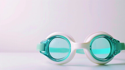 White banner with swimming goggles and a space for text