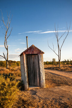 A deserted outback toilet