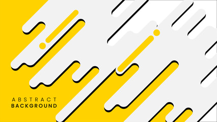 Stylish abstract yellow geometric fluid background