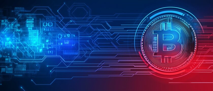 Bitcoin revolution digital currency trends online graphic futuristic