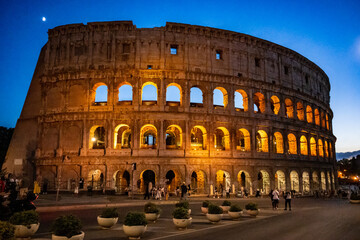View of the Colosseum in Rome