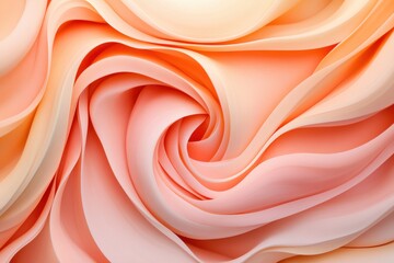Obraz premium Soft flowing fabric in warm pastel tones creates a serene and elegant abstract design in a dynamic spiral formation