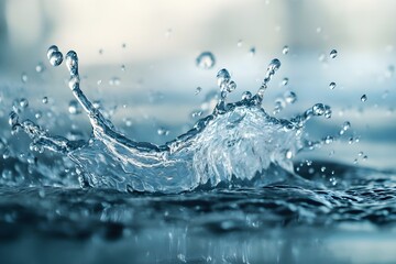 Elegant water splash image illustration, giving a fresh and cool visual impact