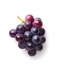 Fototapeta premium Top view of sparkling purple and red grapes, highlighting their smooth and attractive skin. Each little seed inside holds a sweet freshness ready to burst with every bite