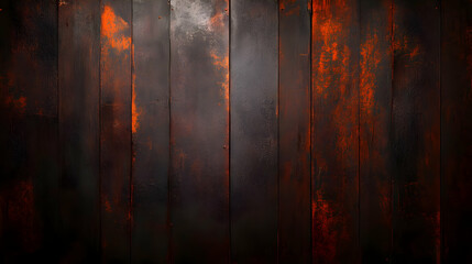 A textured background featuring dark wooden planks with an orange hue, perfect for design projects and creative applications.