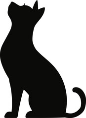 cat silhouette standing vector