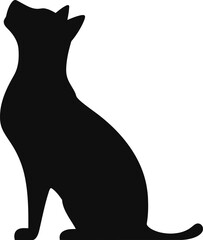 cat silhouette standing vector