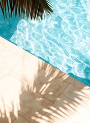 Palm shadow poolside (1)