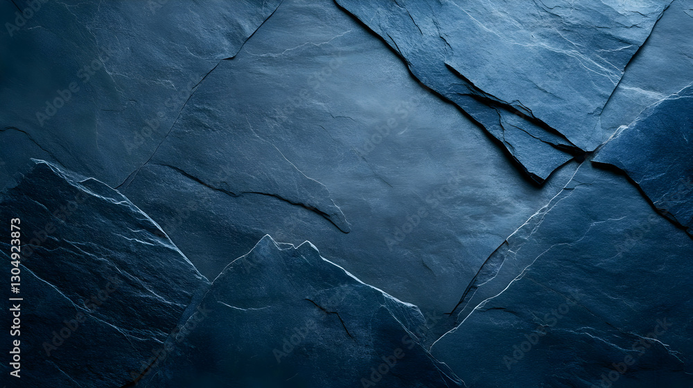 Poster close-up view of dark slate stone surfaces, highlighting texture and patterns for use in architectur