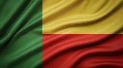 Obraz premium Benin national flag background. 