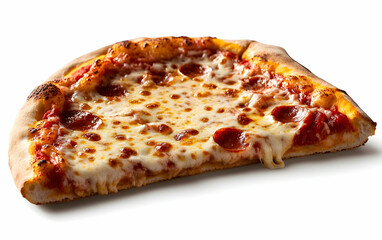 Delicious slice of pepperoni pizza with melted cheese, ready to indulge for any meal or snack.