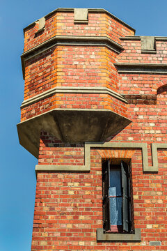 Brickwork detail of military fort
