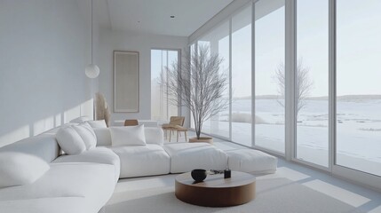 Minimalist scandinavian home interior design.