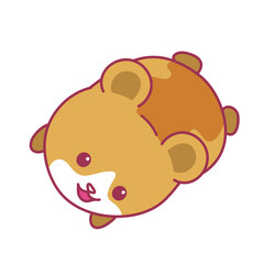 Cute Adorable Hamster Cartoon Illustration