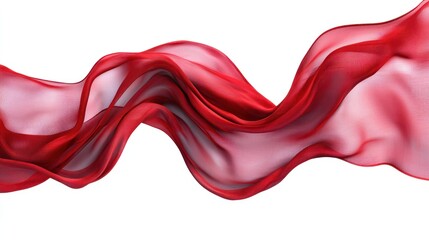 Red Theater Curtains, Isolated on White