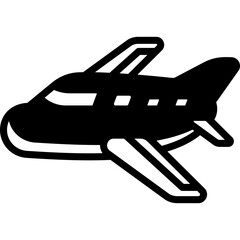 Airplane glyph icon