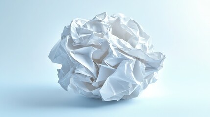 Crumpled paper balls forming a creative sculpture, symbolizing teamwork and innovation.