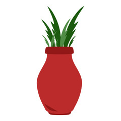 Cute plant on pot vector element 