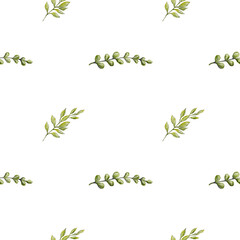 Chickens in watercolor pattern for textile and wrapping design on a white background