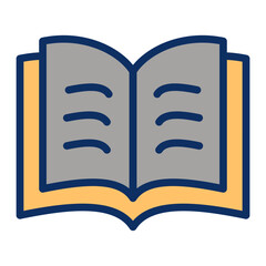 Open book Vector Line Filled Icon Design
