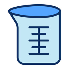 Science beaker Vector Line Filled Icon Design