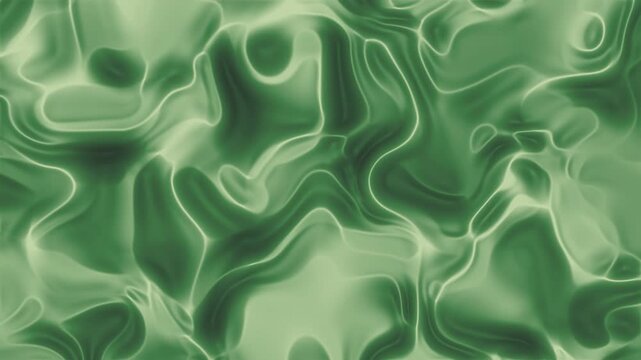 Plastic Green Fluid abstract background features smooth, flowing lines and shades of green that create a calming and dynamic visual effect. Perfect for backgrounds, wallpapers, and design elements whe