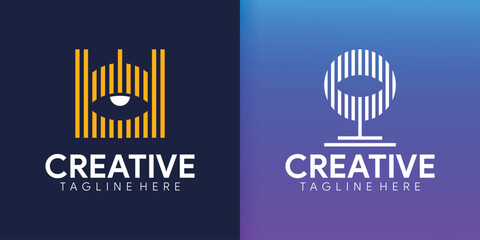 House logo design, gradient background, creative concept