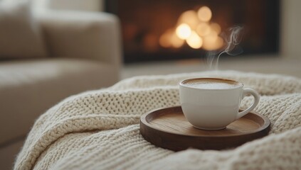 Cozy coffee by fireplace (2)