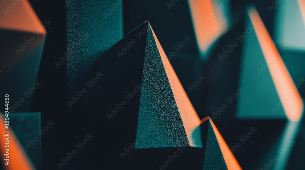 Aufkleber abstract geometric shapes in a striking color contrast creating an artistic background.
