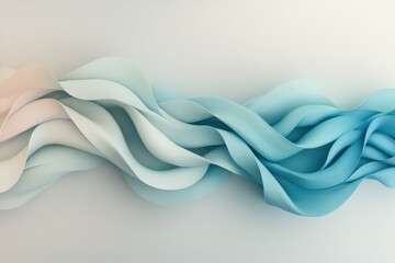 Obraz premium Colorful flowing ribbon displays a gradient of pastel hues in a creative arrangement
