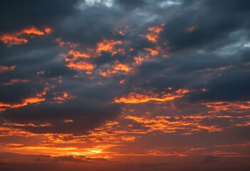 Obraz premium The sky at sunset.