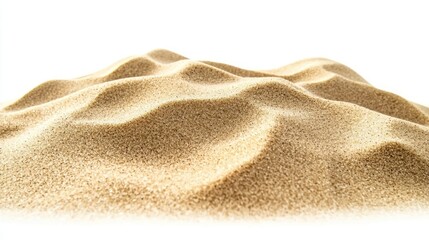 Sand on the Beach, Isolated on White
