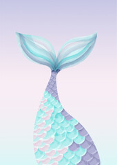 Mermaid tail background