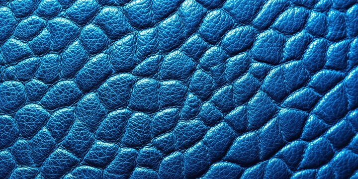 Blue leather texture with a pattern