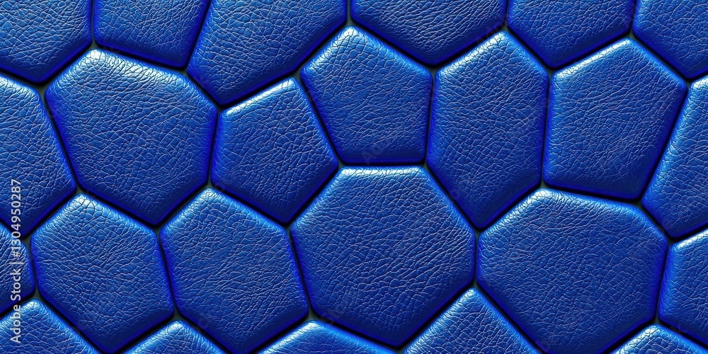 Poster Blue background with a pattern of squares