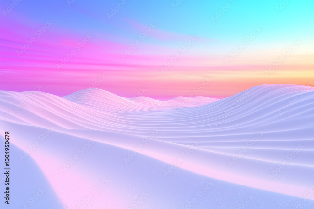 Poster a high-definition scene of a dune whose surface shimmers with a delicate, fur-like texture, set