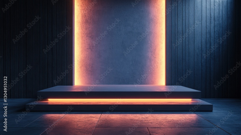 Poster bright room illuminated by soft light coming from the ceiling creating a warm and inviting atmospher