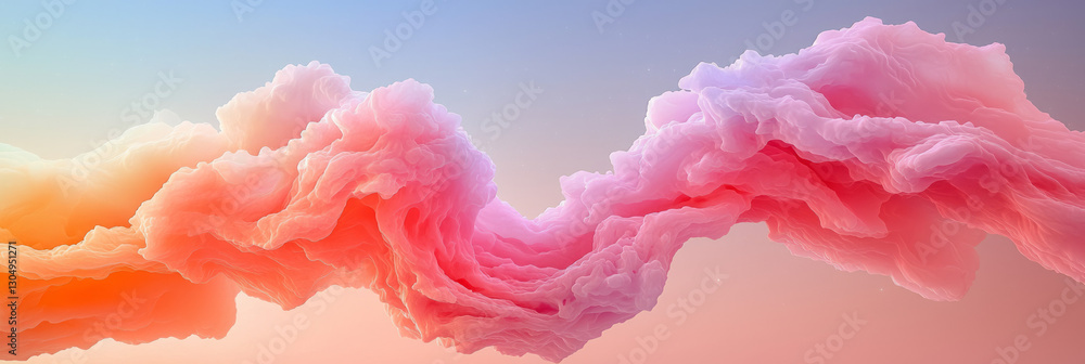 Aufkleber a high-definition celestial scene where a fragile thread of nebula appears to rustle in the void,