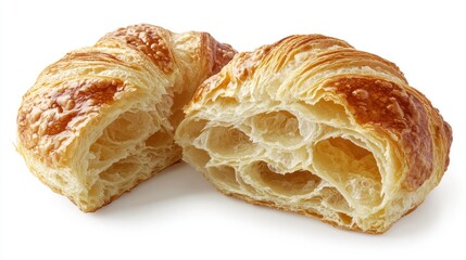 Fresh Croissant, Isolated on White