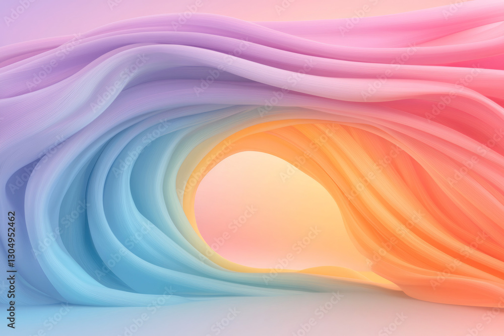 Aufkleber a visionary depiction of an agile disruption core, with vibrant gradients and interlocking forms