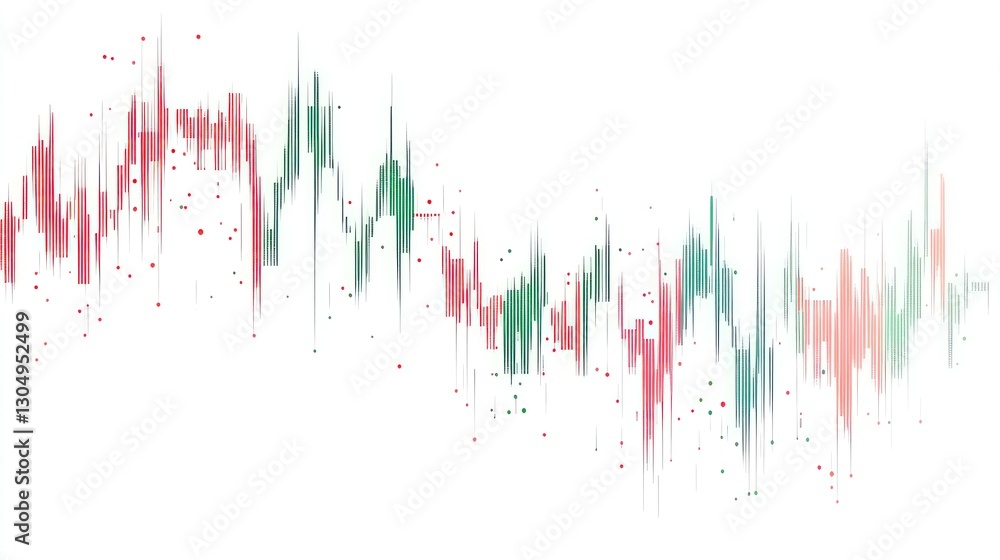 Poster abstract stock chart data visualization