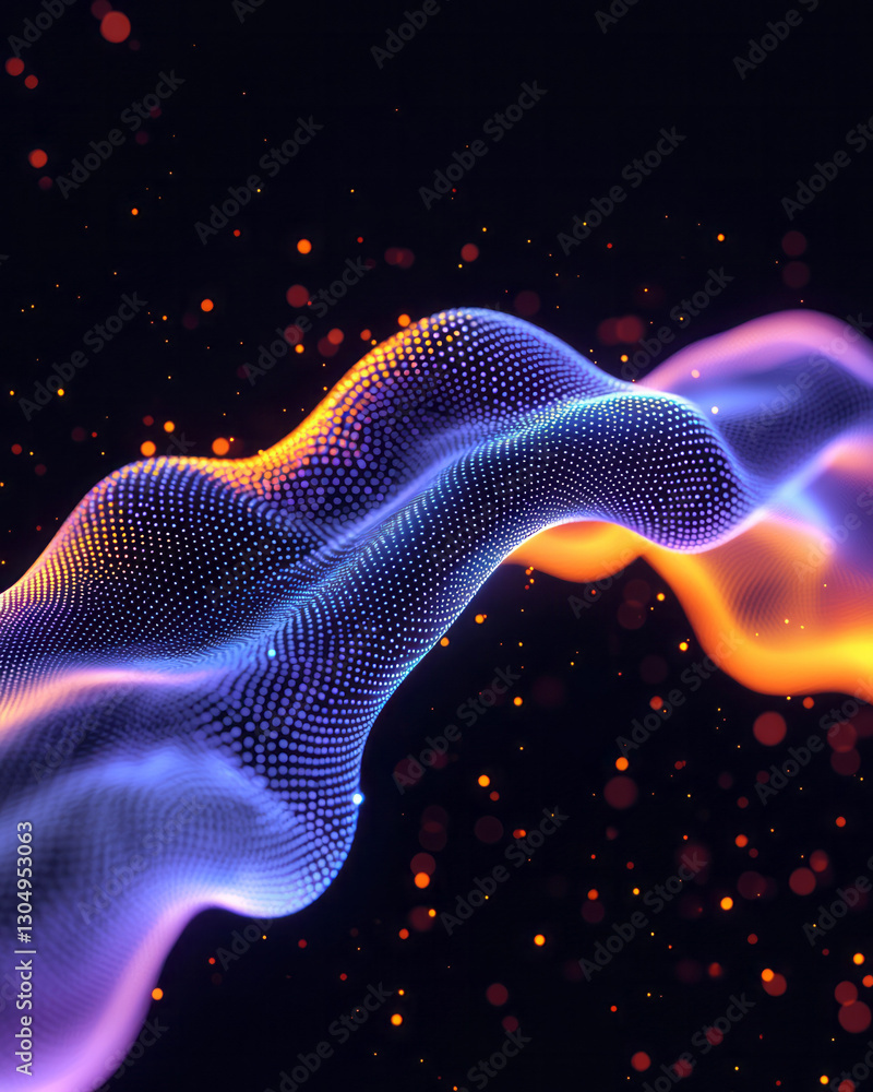 Poster an abstract visualization of holistic market elasticity, featuring elastic, flowing lines and