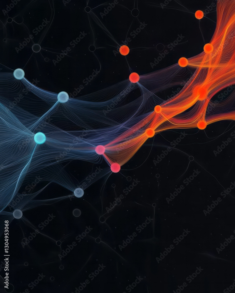 Poster an abstract visualization of holistic market elasticity, featuring elastic, flowing lines and