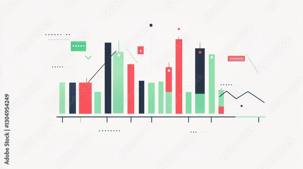 Poster abstract data visualization graphic showing trends and comparisons. possible use business presentati