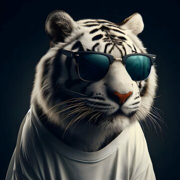 portrait of a white tiger