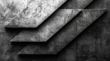 Abstract textured concrete wall with geometric shapes.  Possible use Background for a design project